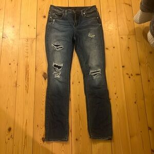 Silver Jeans Women’s Size W28/L28.5 Beau Distressed Fit Blue Stretch